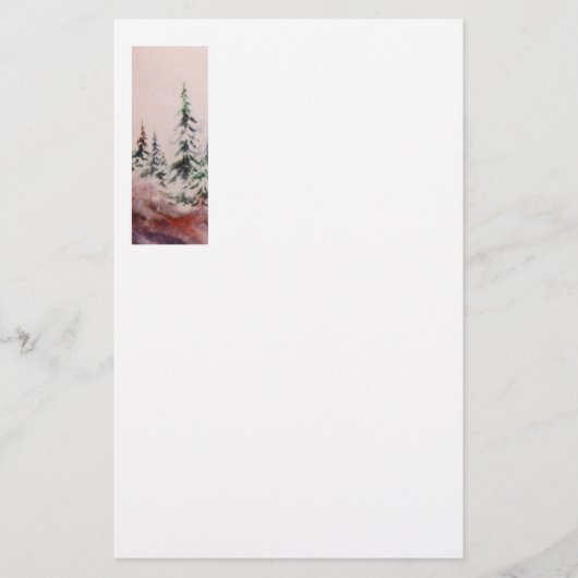 Winterlandschap Stationery Briefpapier (Voorkant)