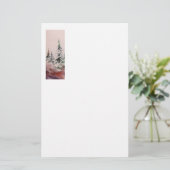 Winterlandschap Stationery Briefpapier (Staand voorkant)