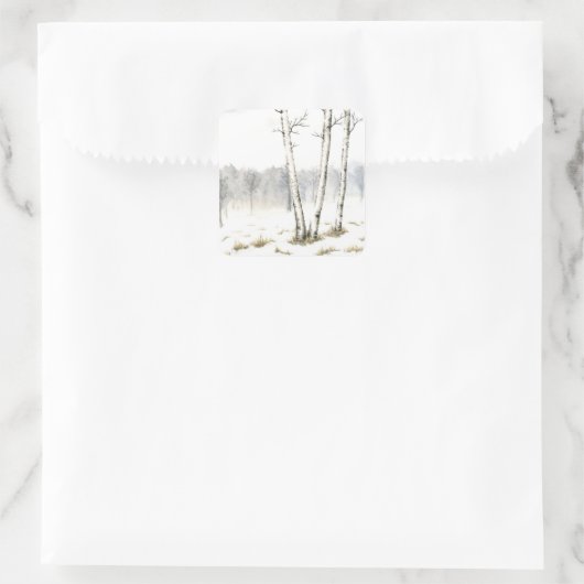 Winterlandschap Sticker (Tas)