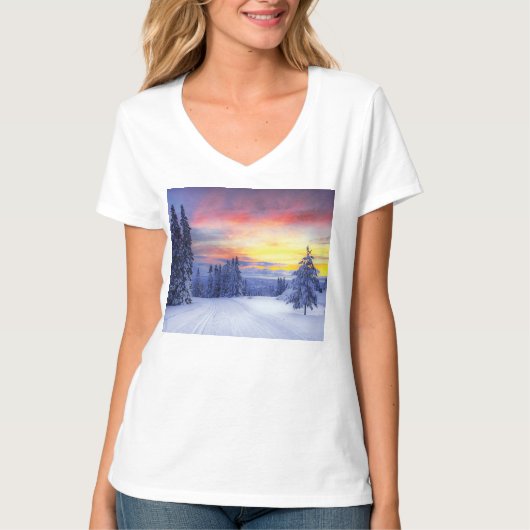 Winterlandschap T-shirt (Voorkant)