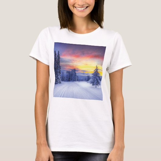Winterlandschap T-shirt (Voorkant)