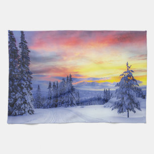 Winterlandschap Theedoek