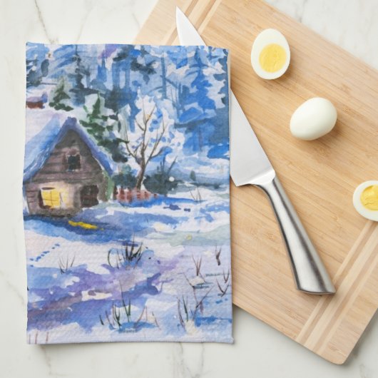 Winterlandschap Theedoek (Quarter Fold)