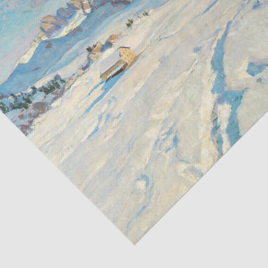 Winterlandschap Tissuepapier (Detail)