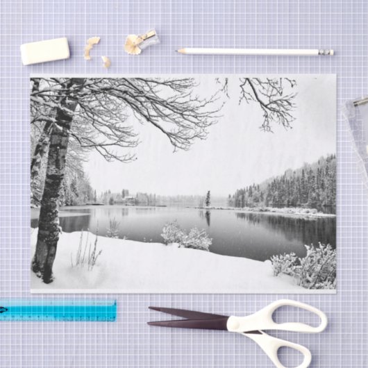 winterlandschap-tissuepapier tissuepapier (Craft)