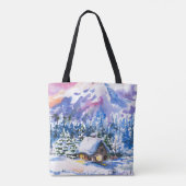 Winterlandschap Tote Bag (Achterkant)