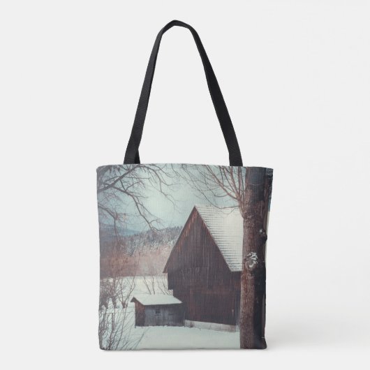 Winterlandschap Tote Bag (Achterkant)