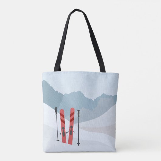 Winterlandschap Tote Bag (Achterkant)