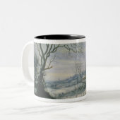 Winterlandschap Tweekleurige Koffiemok (Voorkant links)