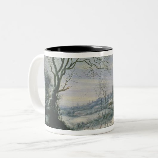 Winterlandschap Tweekleurige Koffiemok (Voorkant links)