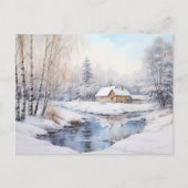  winterlandschap vakantie Briefkaart (Voorkant)
