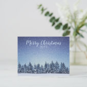 Winterlandschap Vakantie Kerst Briefkaart (Staand voorkant)