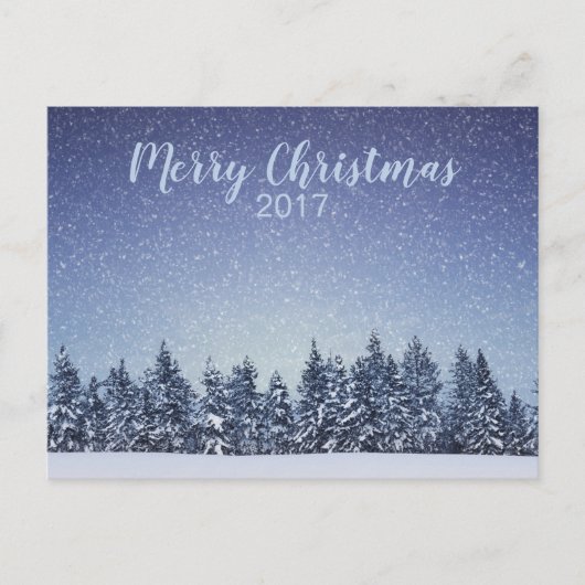 Winterlandschap Vakantie Kerst Briefkaart (Voorkant)