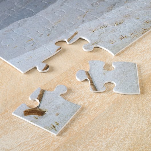 Winterlandschap van Caspar David Friedrich Legpuzzel (Zijkant)