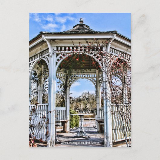 Winterlandschap van de tuin van de Herb (Briefkaar Briefkaart (Voorkant)