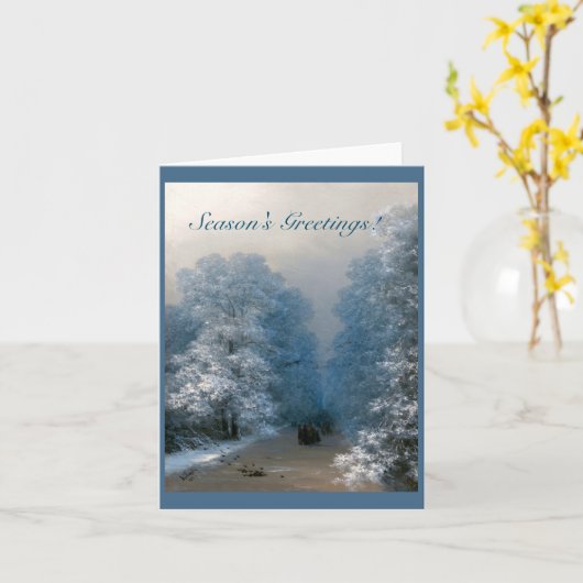 Winterlandschap van Ivan Aivazovsky Kaart (Gele Bloem)