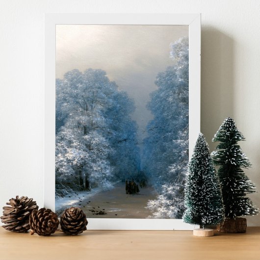 Winterlandschap van Ivan Aivazovsky Poster
