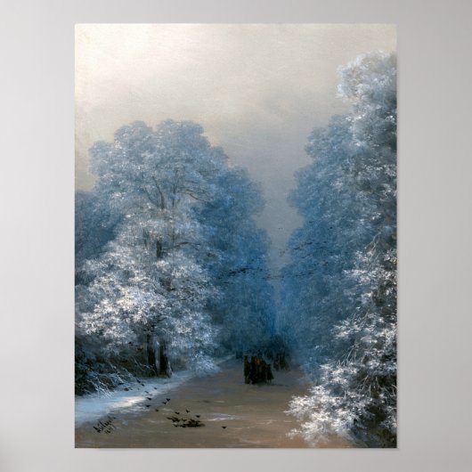 Winterlandschap van Ivan Aivazovsky Poster (Voorkant)