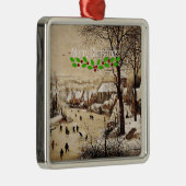 Winterlandschap van Pieter Bruegel de Ouderen, Metalen Ornament (Rechts)