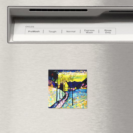 Winterlandschap van Wassily Kandinsky Magneet (Insitu (Vaatwasser))