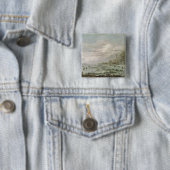 Winterlandschap Vierkante Button 5,1 Cm (In situ)