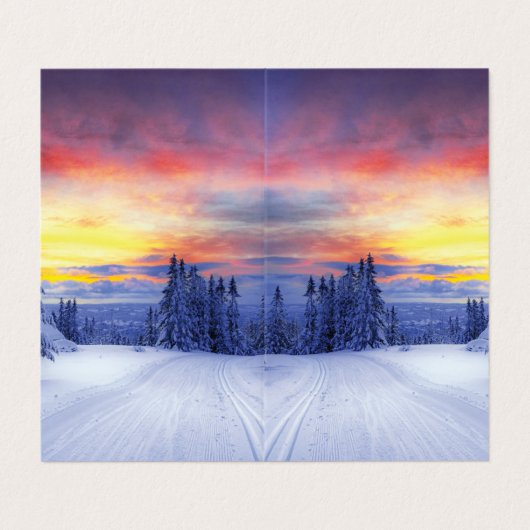 Winterlandschap Visitekaartje (Buitenkant ongevouwen)