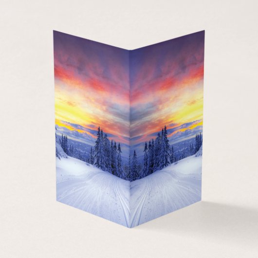 Winterlandschap Visitekaartje (Buitenkant)