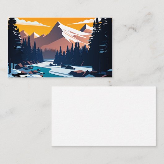 Winterlandschap Visitekaartje (Voorkant / Achterkant)