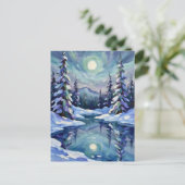 Winterlandschap voor Kerstmis Briefkaart (Staand voorkant)