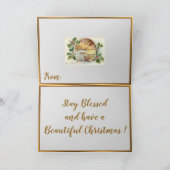 winterlandschap voor Kerstmis Feestdagen Kaart (Binnen)