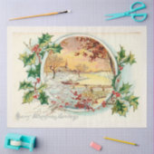  winterlandschap voor Kerstmis Tissuepapier (Craft)