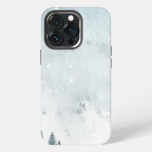 Winterlandschap Watercolor iPhone 13 Pro Hoesje