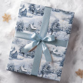 Winterlandschap Wit en Grijs Modern Kerstmis Cadeaupapier