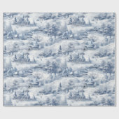 Winterlandschap Wit Kerstmis Modern Cadeaupapier (Vlak)