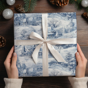 Winterlandschap Wit Kerstmis Modern Cadeaupapier