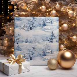 Winterlandschap Wit Kerstmis Modern Cadeaupapier