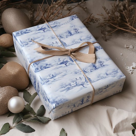 Winterlandschap Wit Kerstmis Modern Cadeaupapier