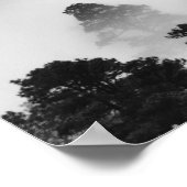 Winterlandschap zwart-wit fotografie poster (Hoek)