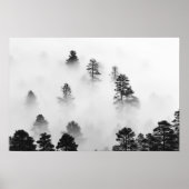 Winterlandschap zwart-wit fotografie poster (Voorkant)