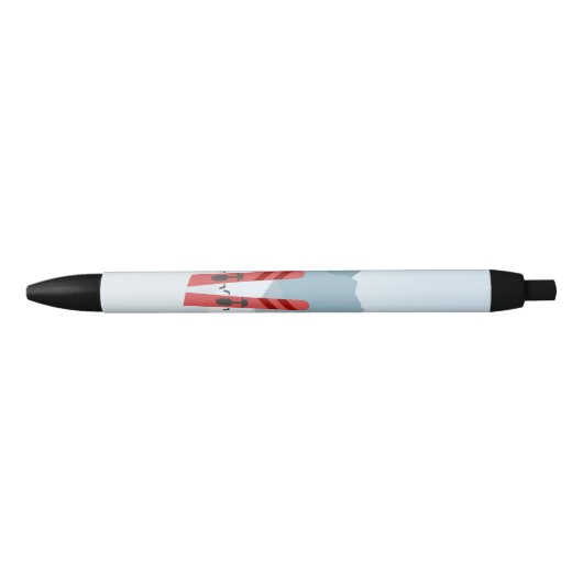 Winterlandschap Zwarte Inkt Pen (Voorkant)