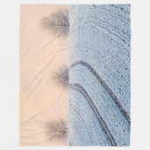 Winterlandschapsbomen met Hoarfrost - Fleece Deken (Voorkant)