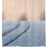 Winterlandschapsbomen met Hoarfrost, Tub Douchegordijn (Voorkant)