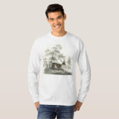  winterlandschapscène met deer t-shirt (Voorkant volledig)
