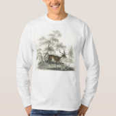 winterlandschapscène met deer t-shirt (Voorkant)