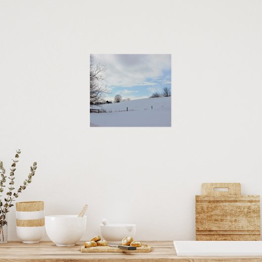 Winterlandschapsfoto Poster (Keuken)