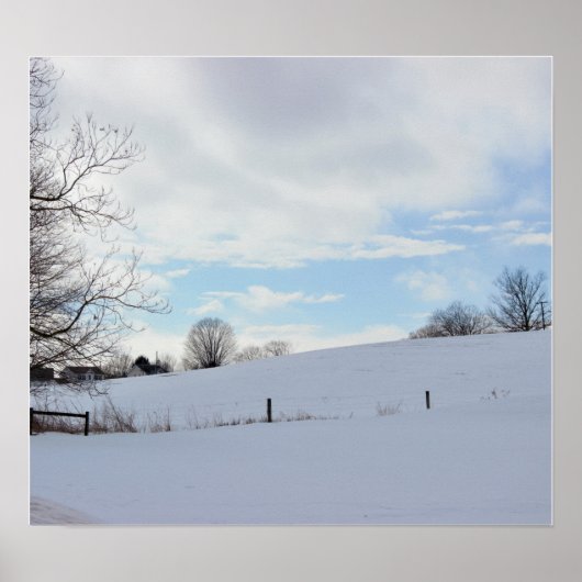Winterlandschapsfoto Poster (Voorkant)