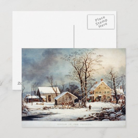 Winterlandschapskaart Briefkaart (Voorkant / Achterkant)