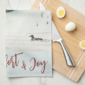 Winterlandschapslangen van Comfort en Joy Theedoek (Quarter Fold)