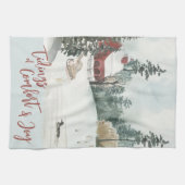 Winterlandschapslangen van Comfort en Joy Theedoek (Horizontaal)