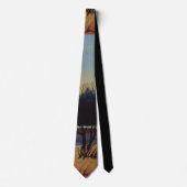winterlandschapsschilderkunst modern kunstontwerp stropdas (Voorkant)